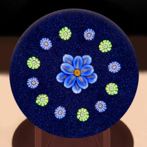 John Deacons and William Manson Sr. L.E. Aventurine Flower Paperweight